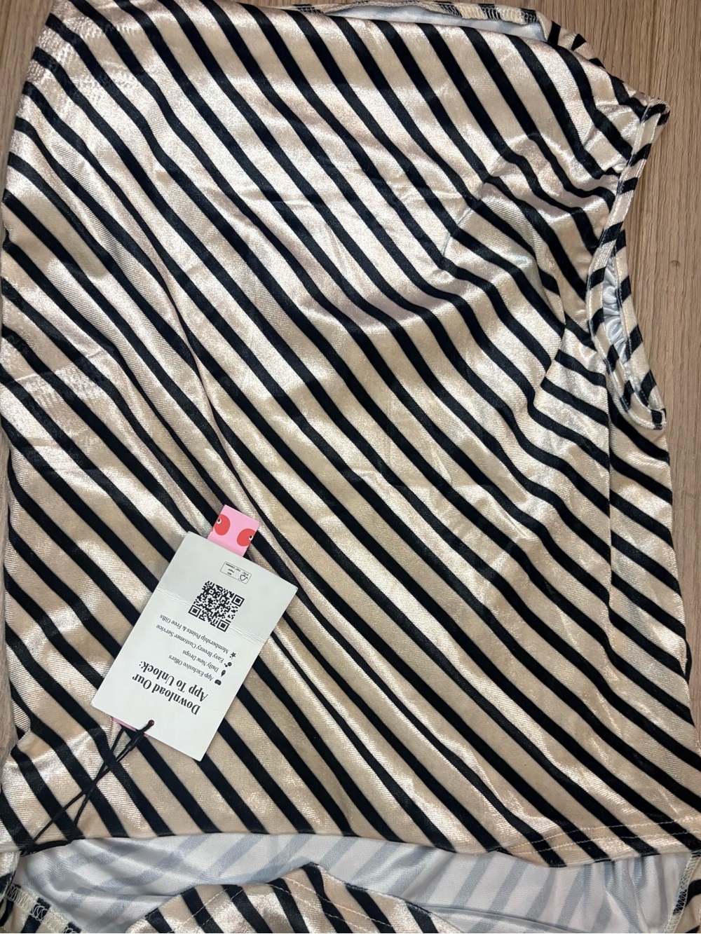 Striped Black and Cream